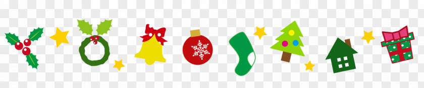 Christmas Line With Arranges Bells, Tree PNG