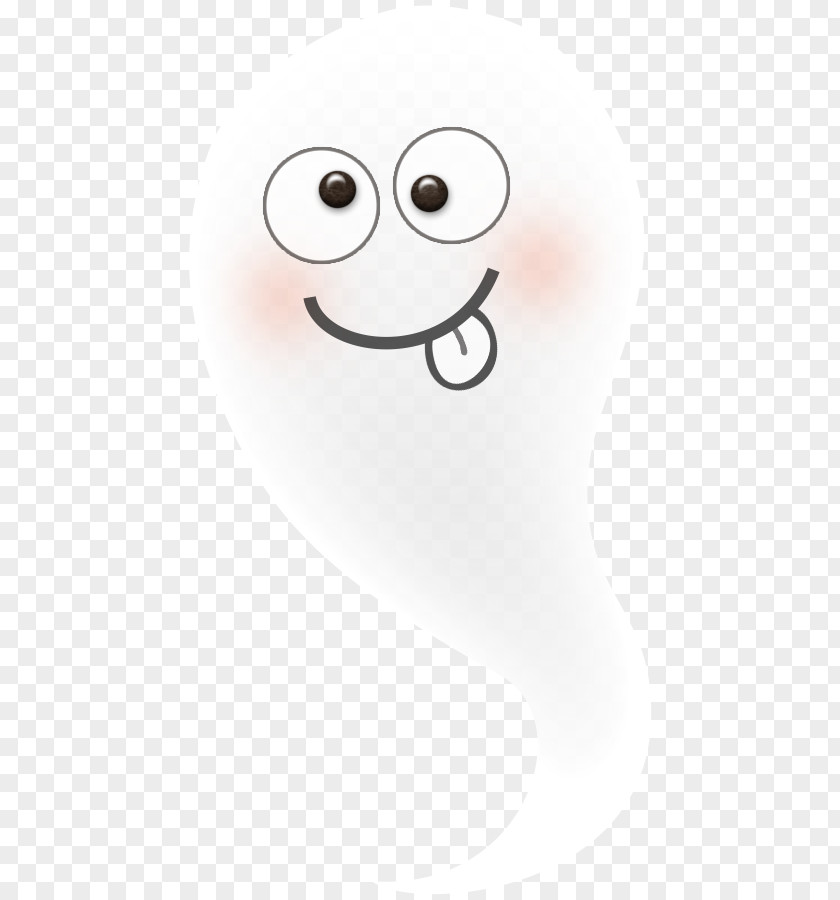 Floating Ghost Smiley Nose Happiness PNG