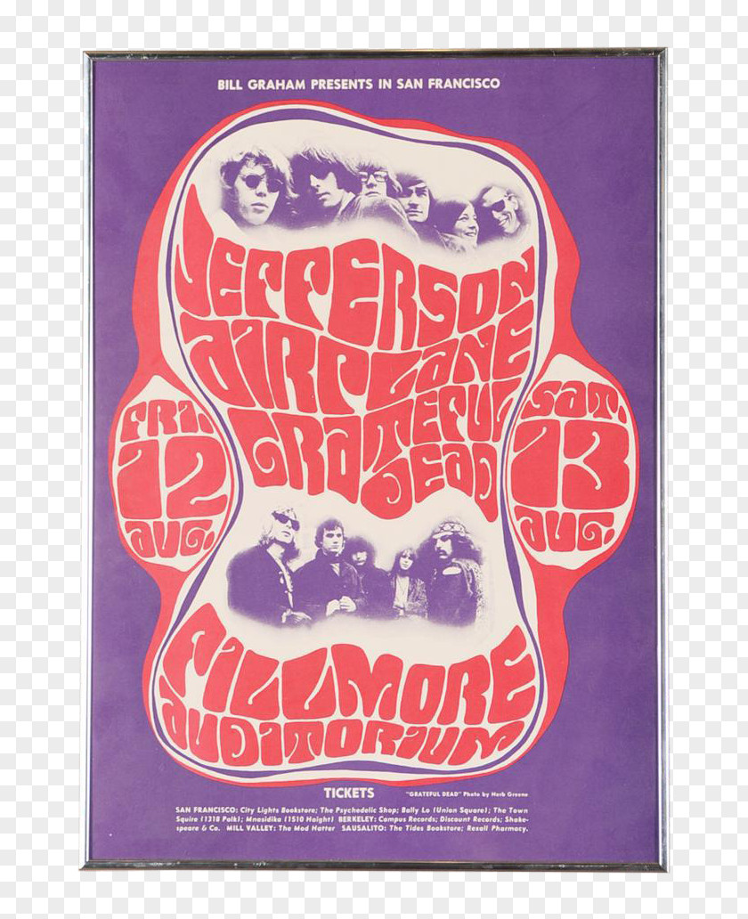 Grateful Dead The Fillmore Avalon Ballroom Jefferson Airplane Psychedelia Concert PNG