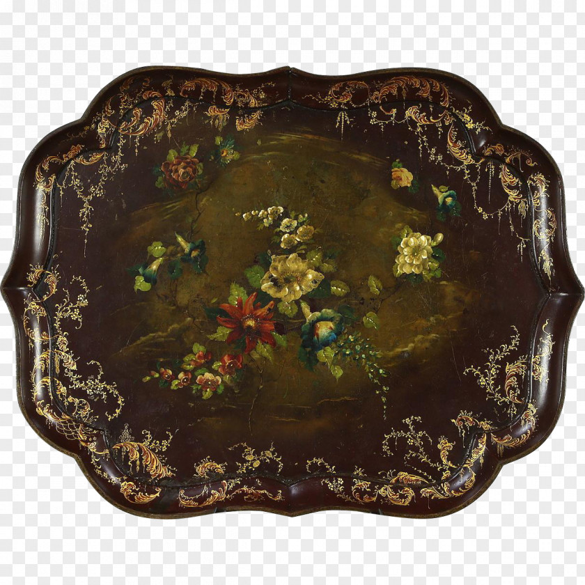 Hand Painted Paper Tray Tableware PNG