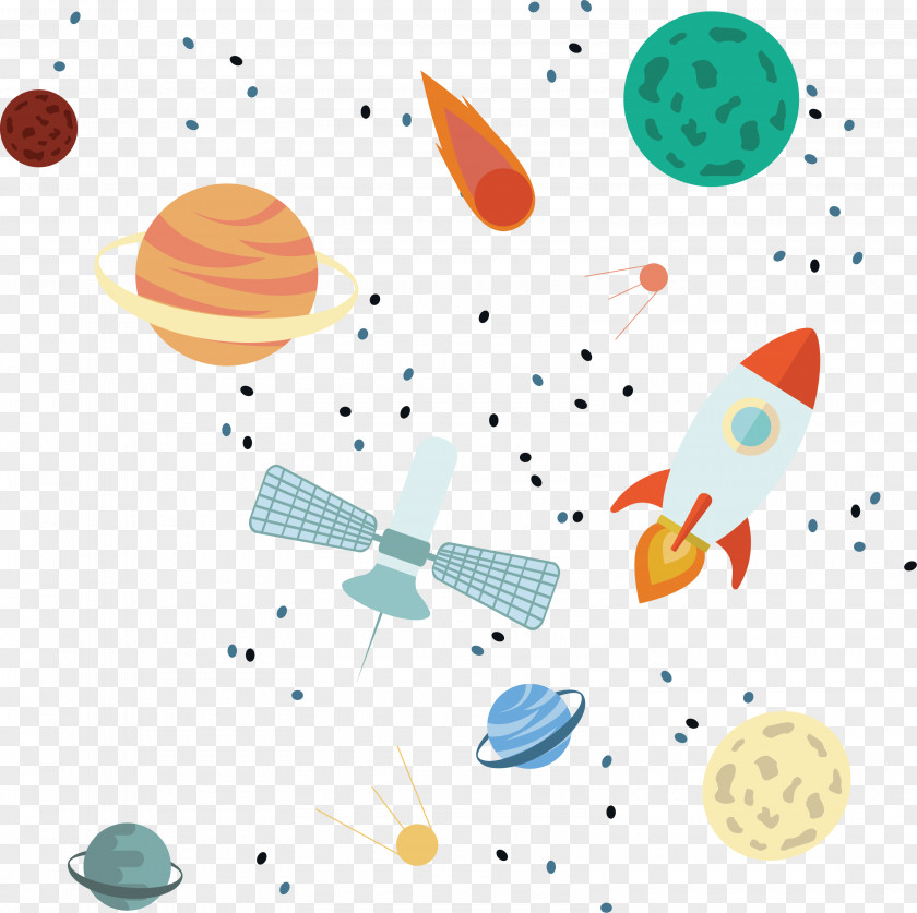 Hand Painted Starry Sky Vector PNG