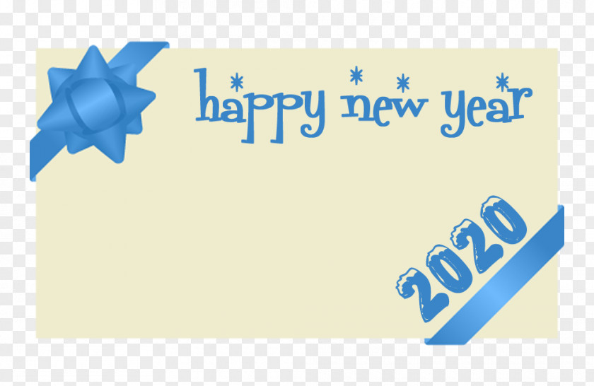 Logo Turquoise Happy New Year 2020 PNG