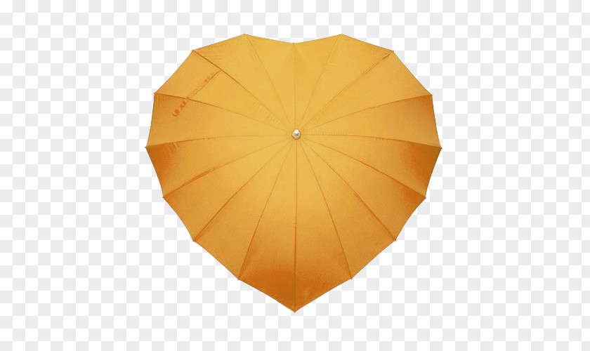 Yellow Simple Umbrella Decorative Pattern Heart PNG