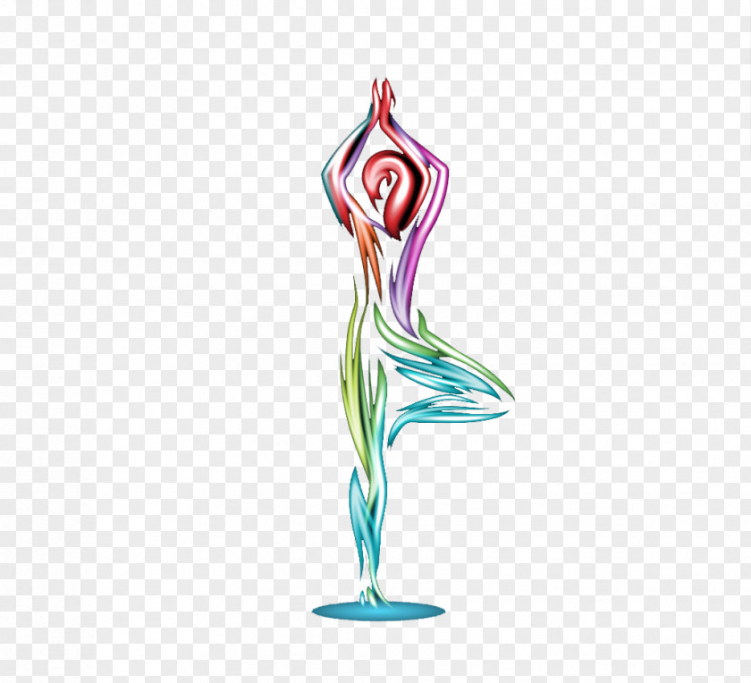 Yoga Text Shoulder Illustration PNG