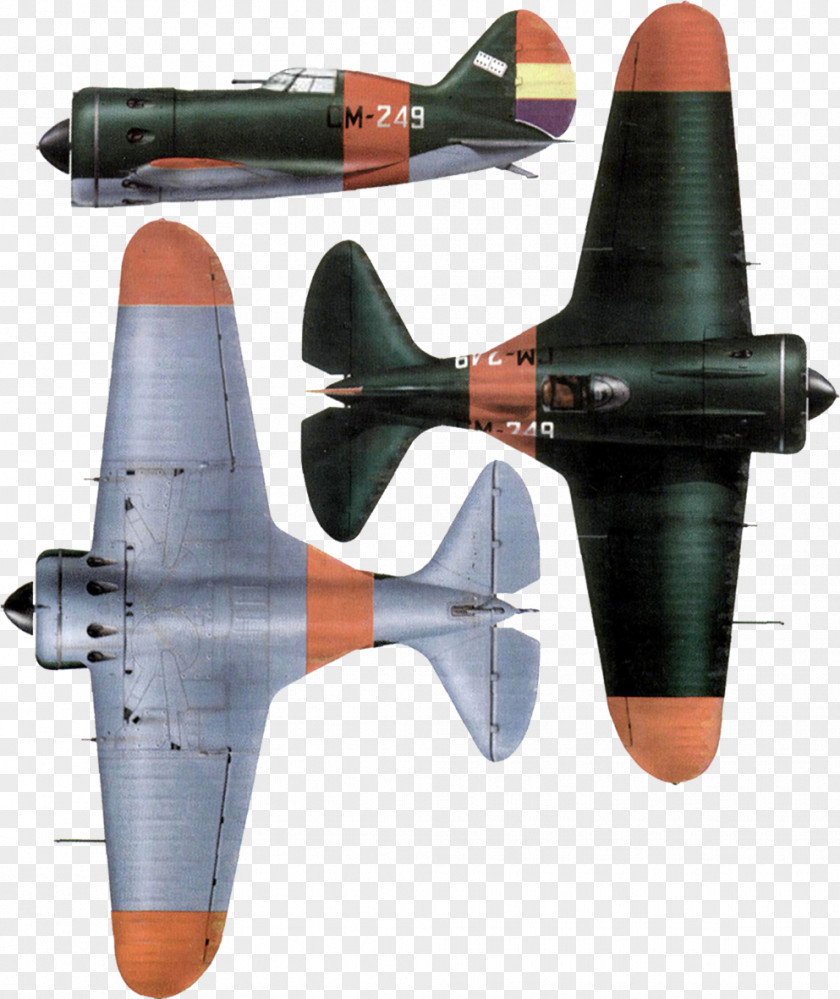 Airplane Polikarpov I-16 Fighter Aircraft Aviation PNG