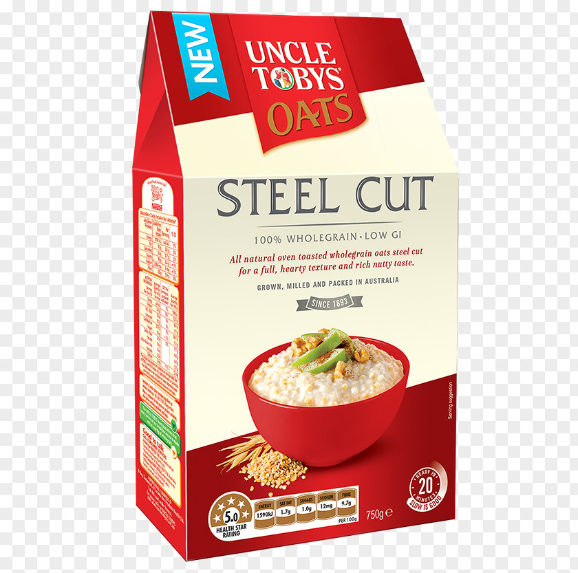 Breakfast Cereal Steel-cut Oats Uncle Tobys PNG
