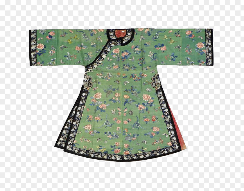 Manchu Women Are Fitted With Light Green Floral Qing Dynasty Transition From Ming To People U6e05u671du670du98fe Cheongsam PNG