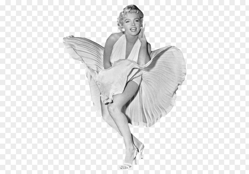 Dress White Of Marilyn Monroe The Photograph Image PNG