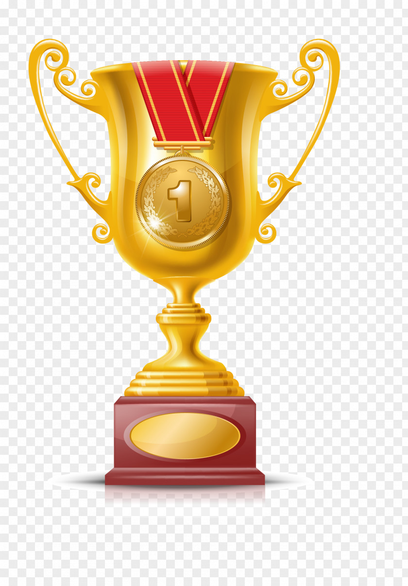 First Trophy Gold Medal Clip Art PNG