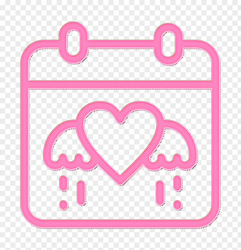 Magenta Heart Check Mark Icon PNG