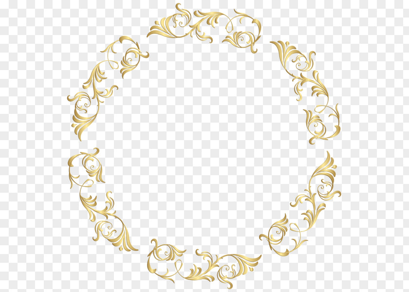 European Style Decorative Painting Flowers Necklace Gold Clip Art PNG