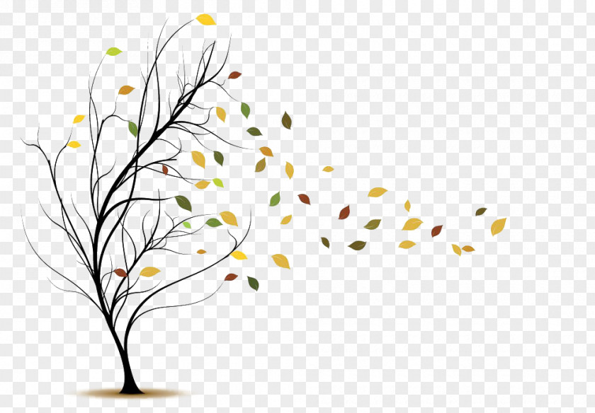 Hand-painted Wind Blowing Leaves Leaf Royalty-free Clip Art PNG