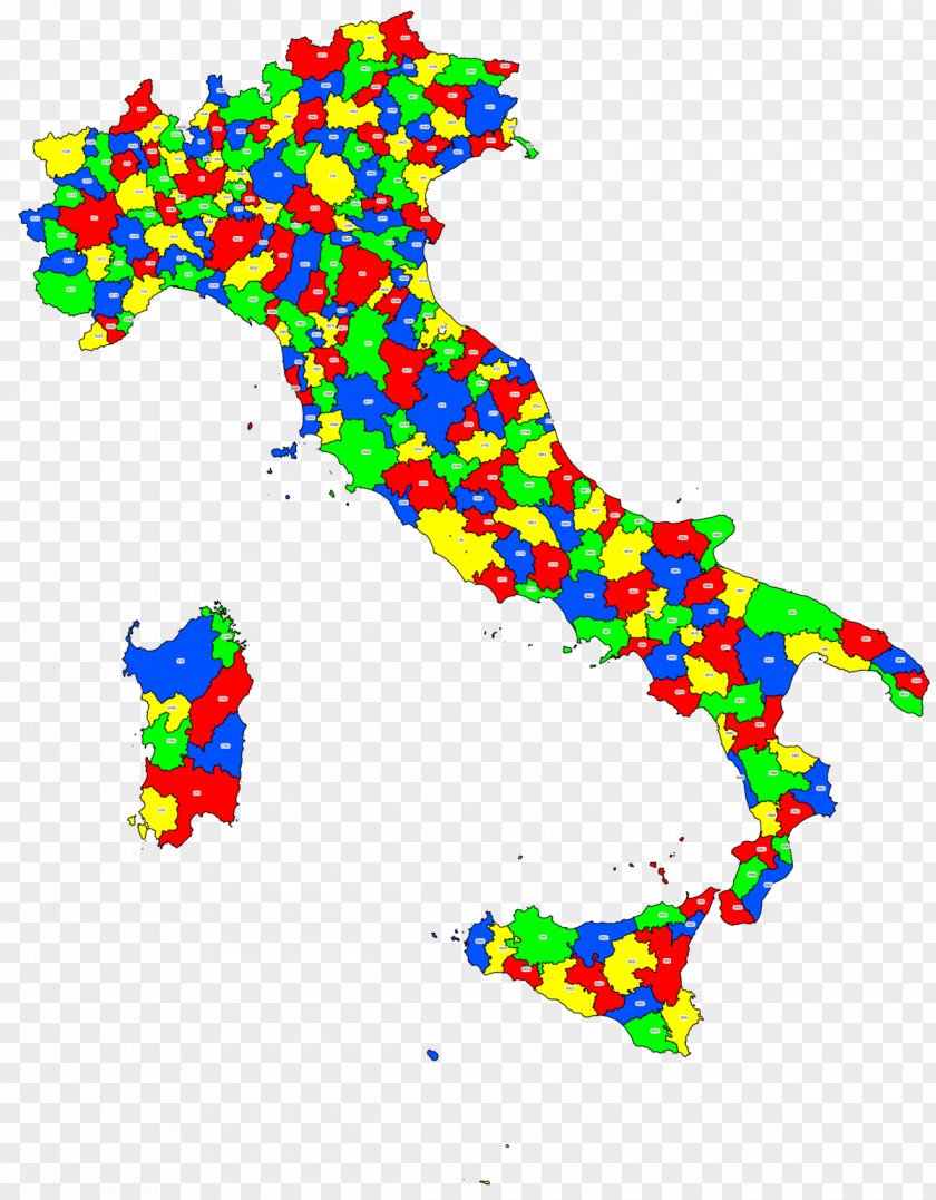 Map Regions Of Italy Vector PNG