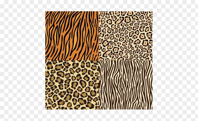 Tiger Leopard Map Paper Animal Print Scrapbooking Printing PNG