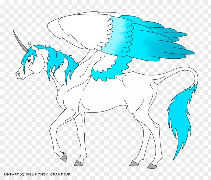 Unicorn Mane Line Art Clip PNG