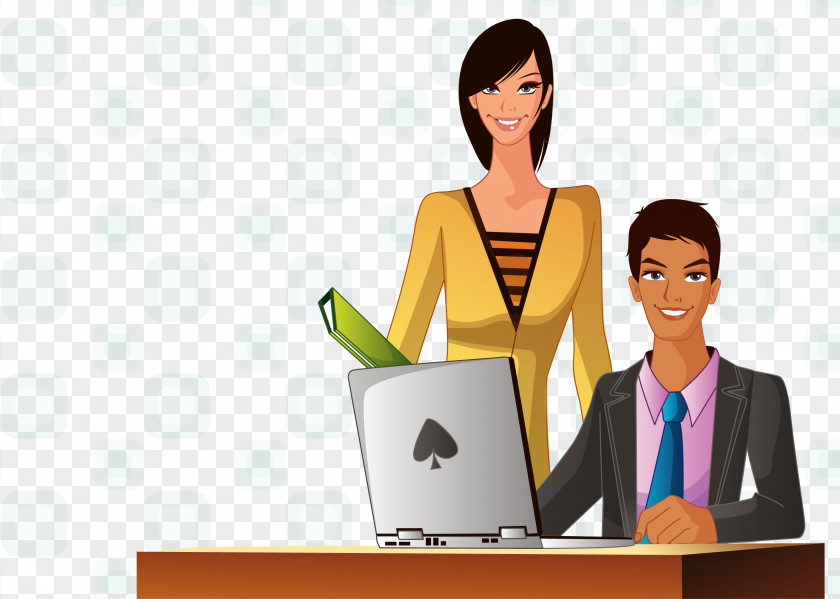 Vector Office Men And Women Businessperson Cartoon PNG