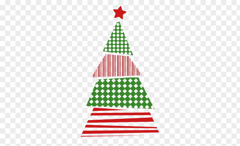Abstract Christmas Tree Sticker Decoration PNG