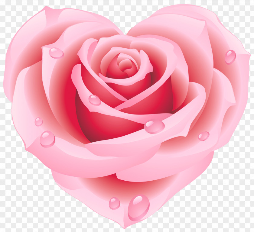 Flower Heart Cliparts Rose Pink Clip Art PNG