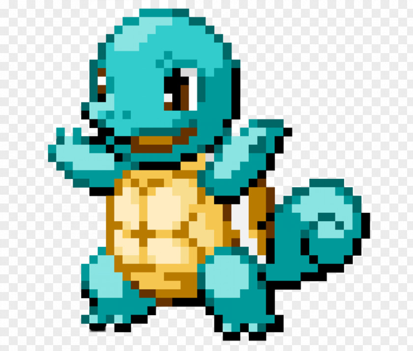 16bit Squirtle Pokémon Yellow Pikachu Minecraft PNG