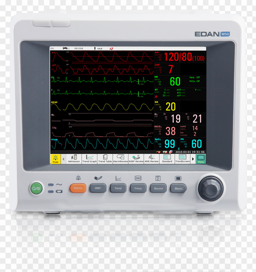Physician Patient Monitoring Computer Monitors Vital Signs Medical Equipment Hospital PNG