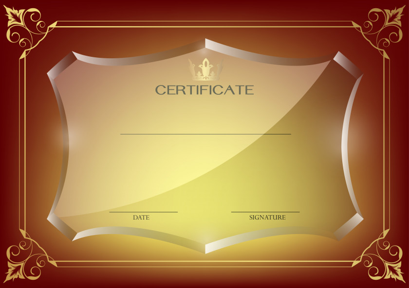 Red Certificate Template Image Academic Wallpaper PNG