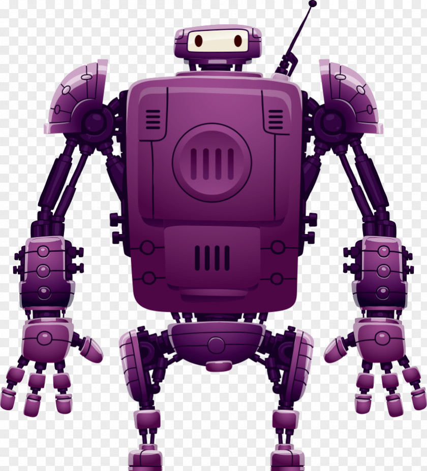 Vector Purple Robot Robotics AIBO Clip Art PNG