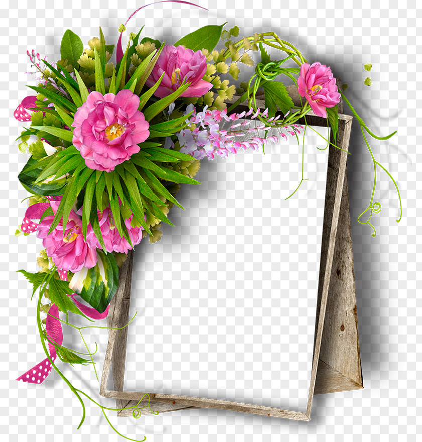 Wildflower Interior Design Background Pink Frame PNG