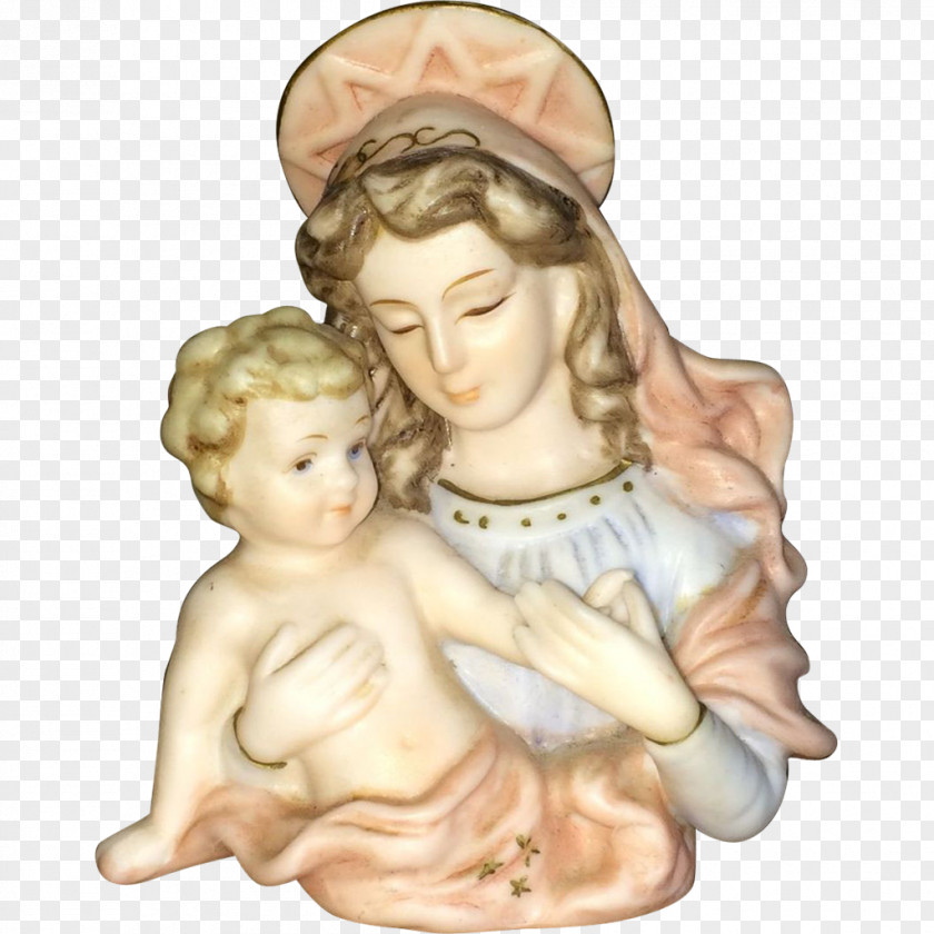 Childlike Hand Painted Statue Figurine Classical Sculpture Angel M PNG