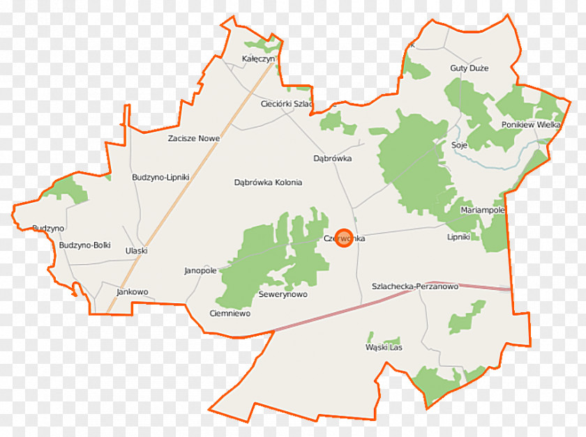Map Czerwonka, Maków County Tłuszcz, Krzyżewo-Marki Guty Duże Cieciórki Szlacheckie PNG