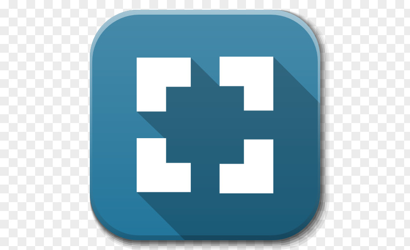 Apps Zoom Fit Blue Symbol Font PNG