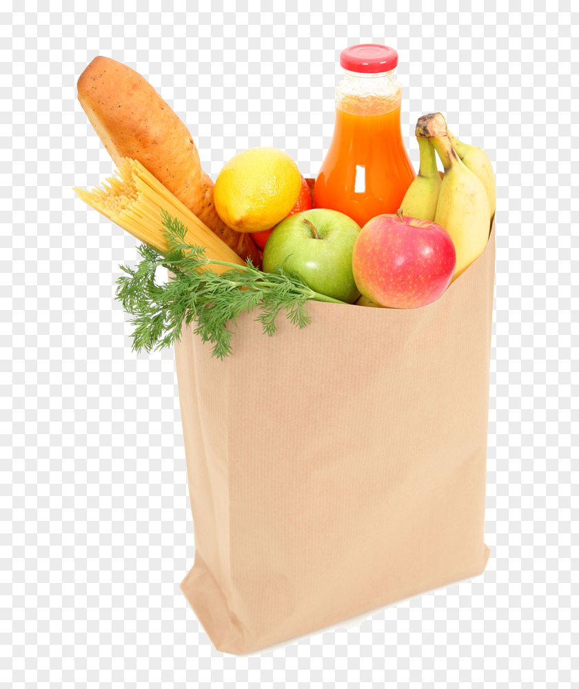 Bag Of Vegetables And Fruits Organic Food Shopping Fruit Grocery Store PNG