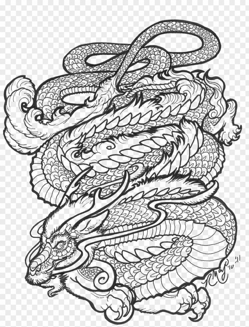 Book Creative Haven Chinese Designs Coloring Line Art Dragon PNG