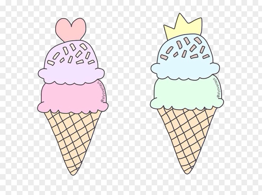Ice Cream Cones Tumblr Drawing PNG