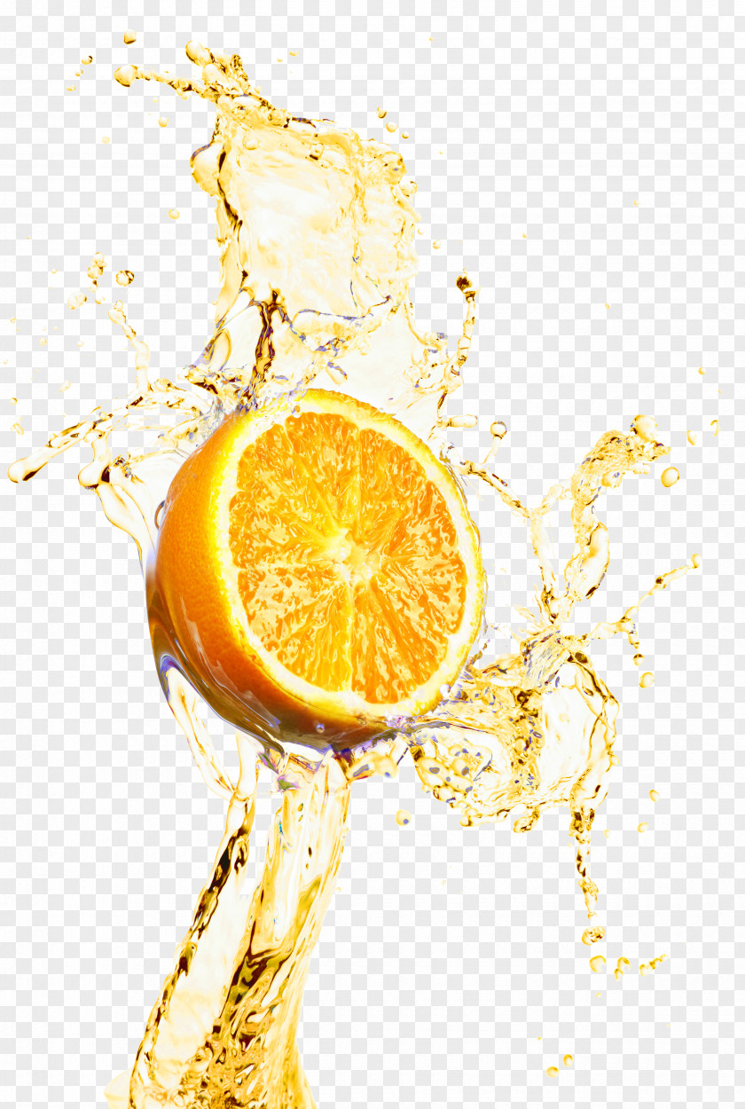Orange Juice Splash Decoration Design Material Lemonade PNG
