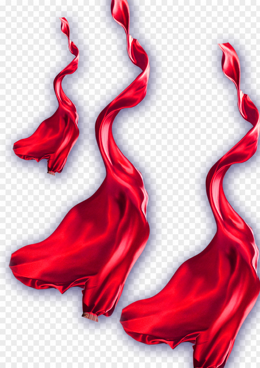 Red Ribbon Silk PNG
