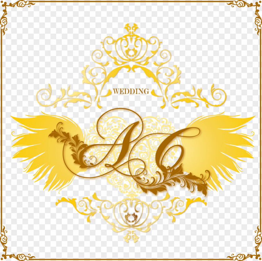Vector Wings Borders Logo Marriage Euclidean Wedding PNG