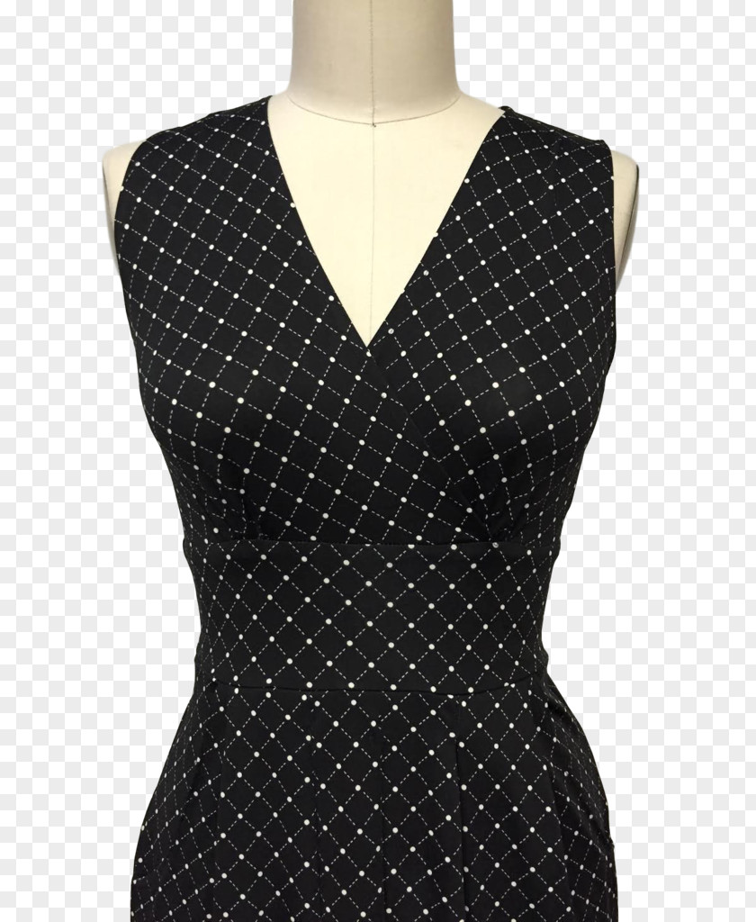 Dress Polka Dot Little Black Neck PNG