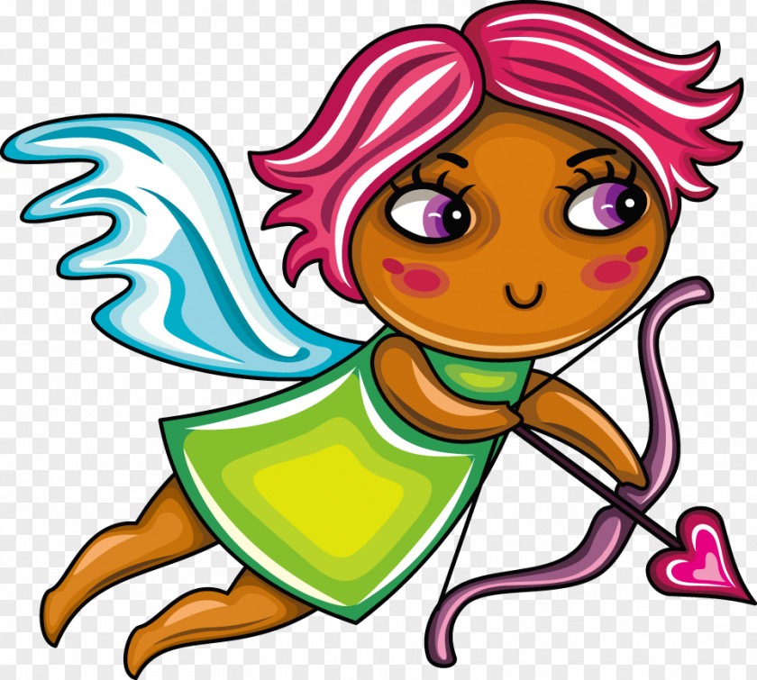 Hand Painted Cupid Cartoon Material Child Euclidean Vector PNG