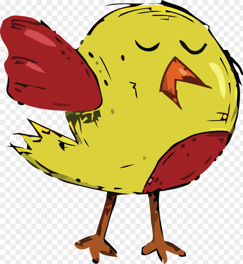 Chicken Landfowl Cartoon Yellow Beak PNG