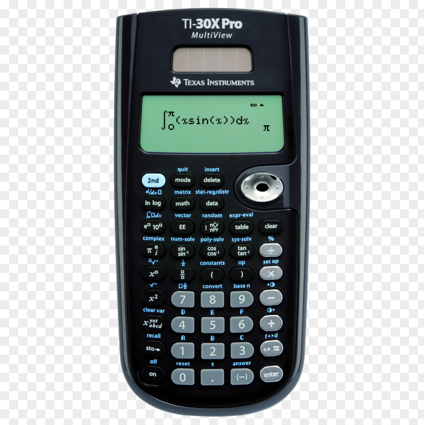 Calculator Texas Instruments CAS TI-30X Plus Silver Pro MultiView PNG
