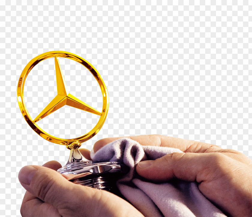 Golden Mercedes Logo Mercedes-Benz A-Class Car GLC-Class Porsche PNG