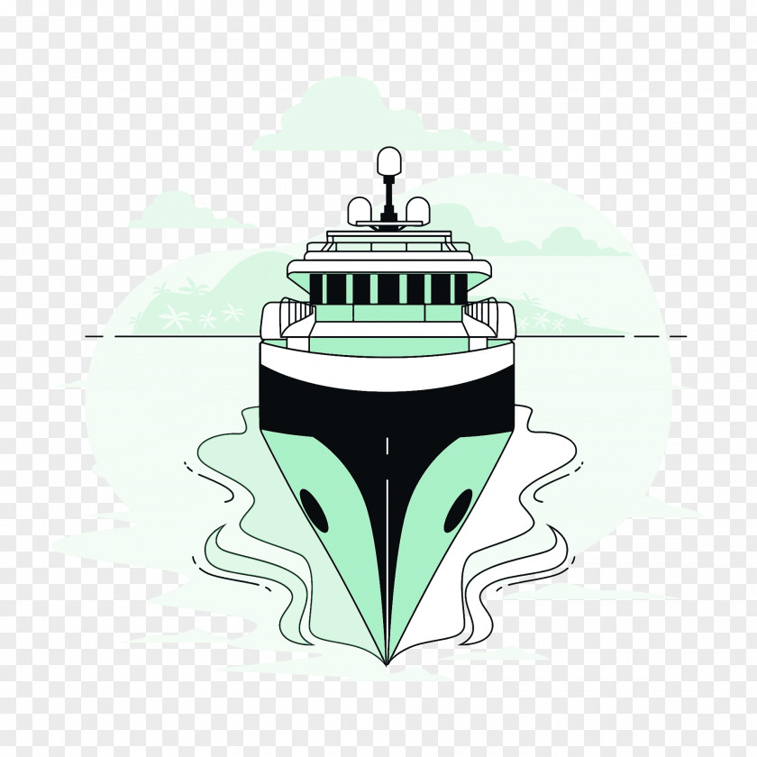 Cartoon Logo Typography Text Boat PNG