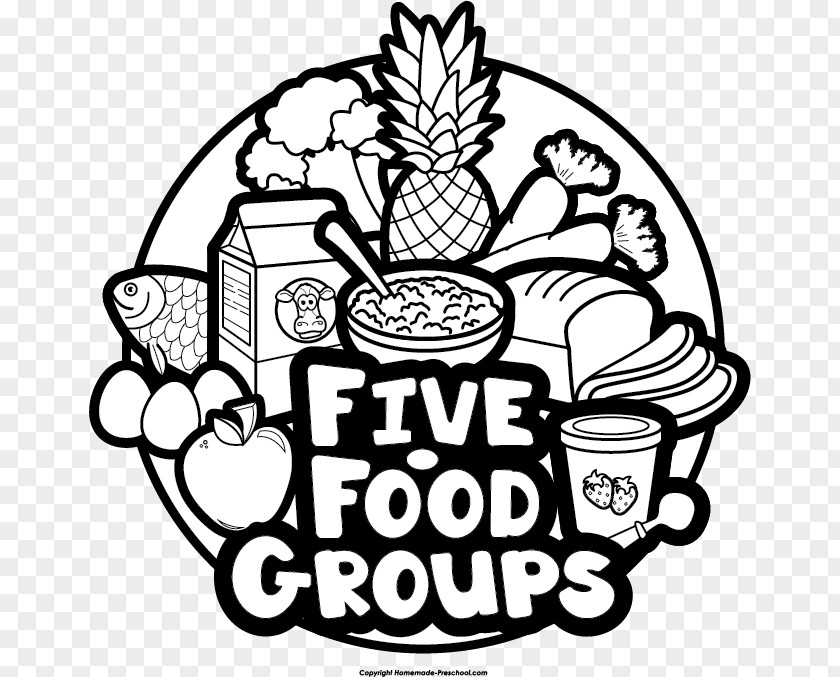Free Posters Food Group Vegetable Black And White Clip Art PNG