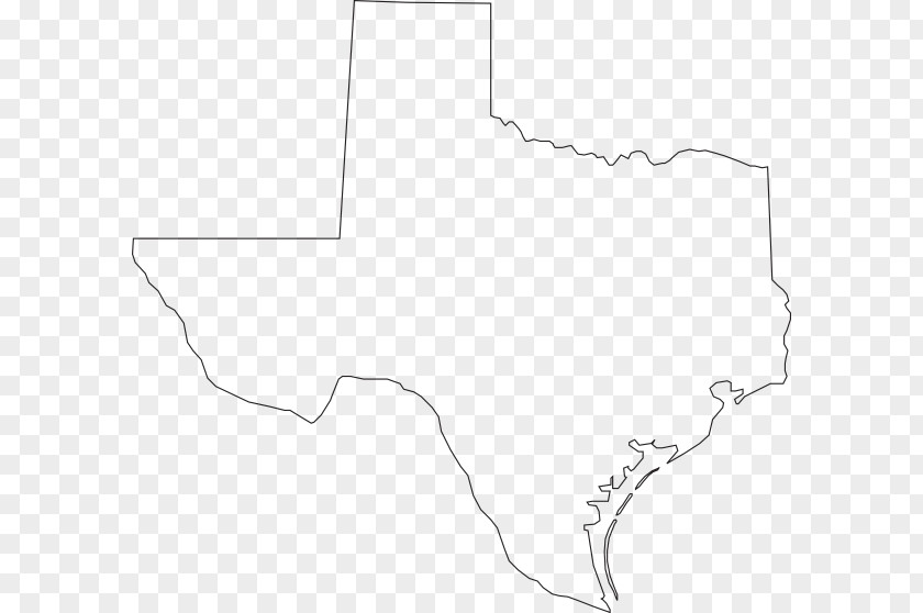 Outline Vector Texas Map Clip Art PNG