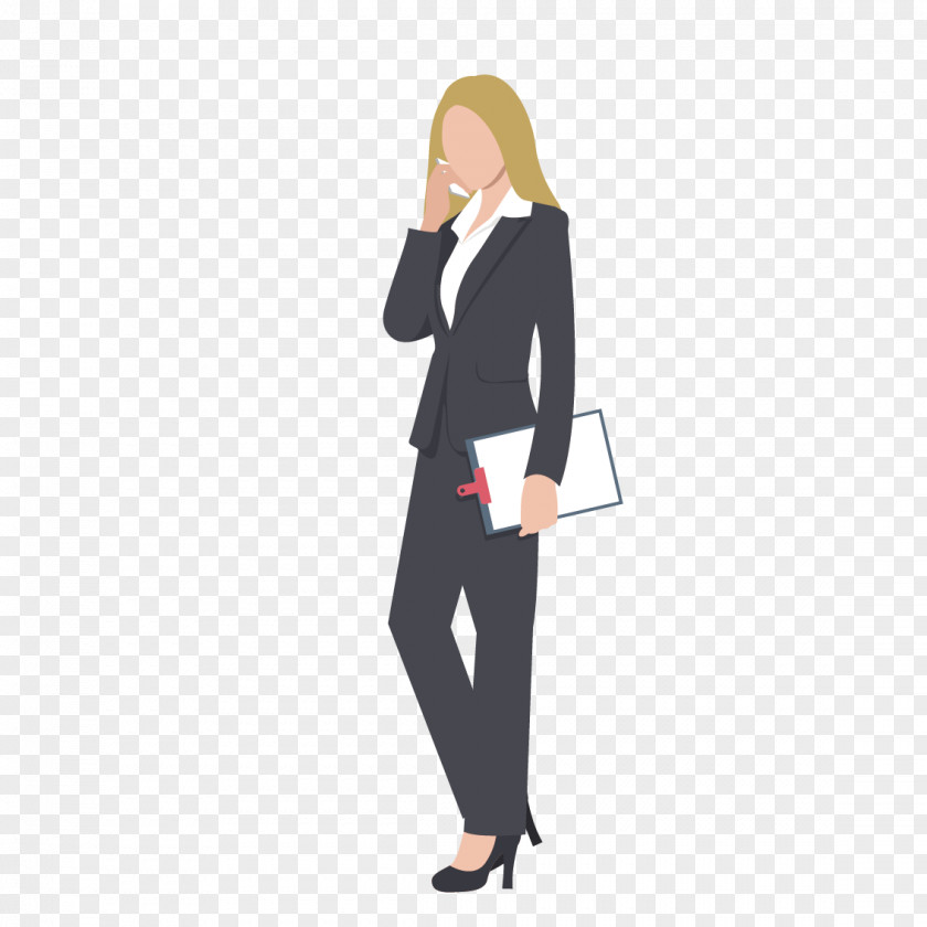 Vector Woman Holding A Folder Directory Computer Network PNG
