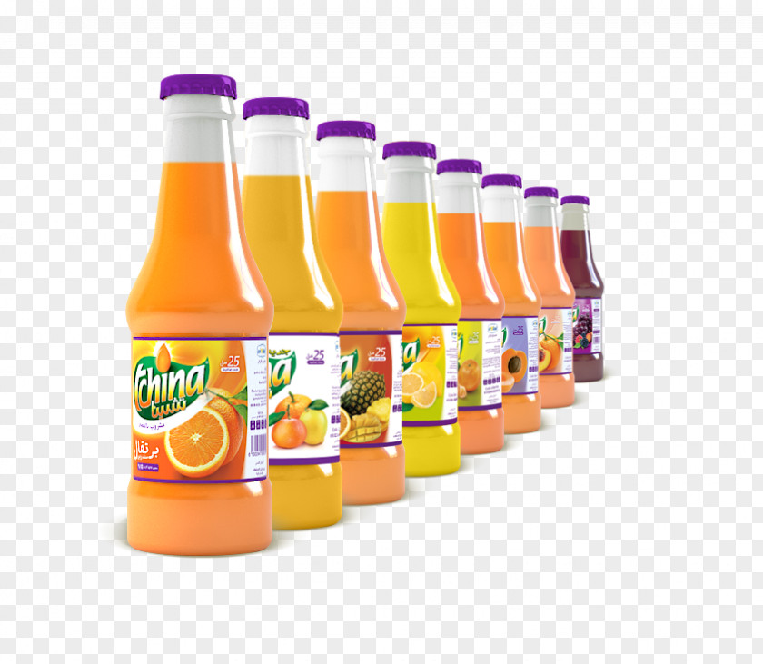 Orange Jus Drink Glass Bottle Soft Fizzy Drinks PNG