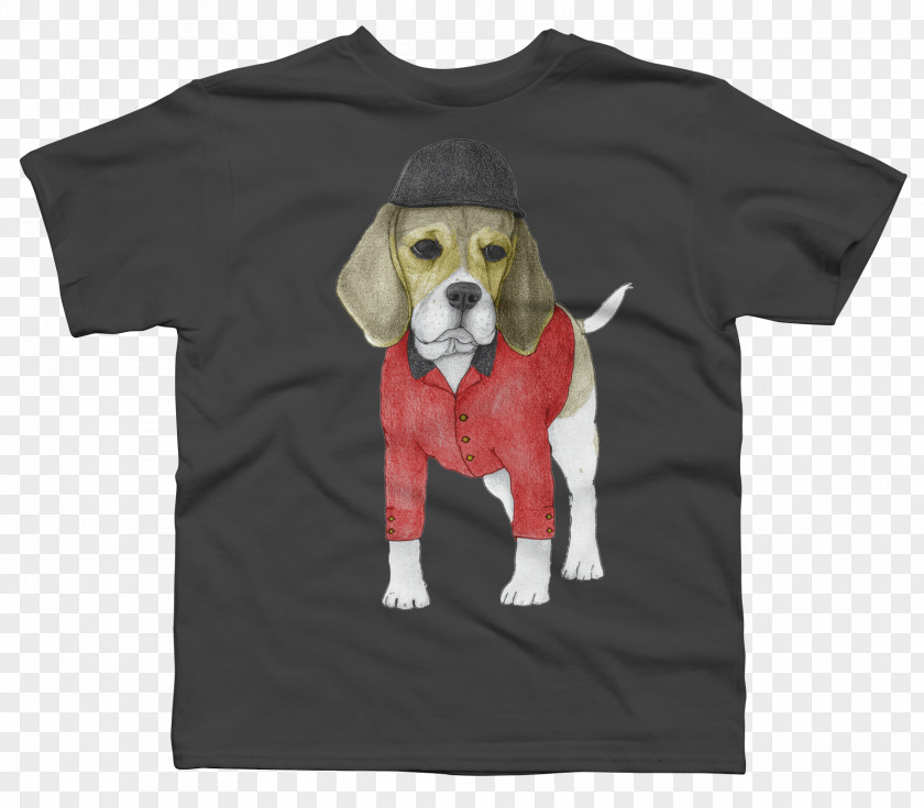 T-shirt Printed Hoodie Beagle Sleeve PNG