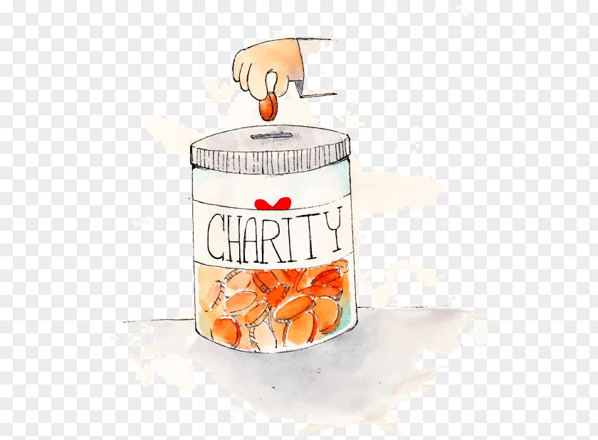 Vector Hand-painted Piggy Bank Charitable Organization Charity Cartoon Illustration PNG
