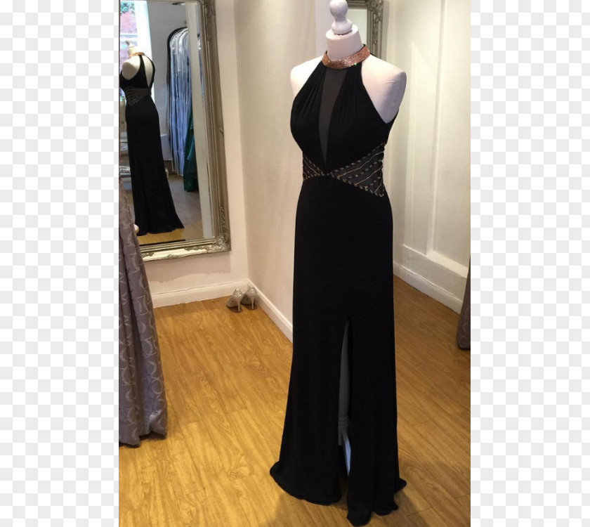 Dress Little Black Neckline Prom Gown PNG