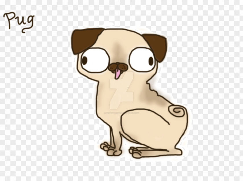 Puppy Pug Dog Breed Cartoon Drawing PNG